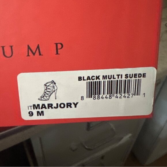 Ivanka Trump Marjory Black Open Toe Caged Booties - Marjory Stretch High-Heel 9M - Picture 12 of 12